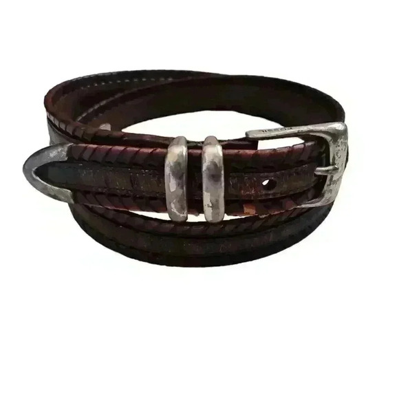 Fossil Brown Full Grain Cowhide Leather Belt Mens 42in - Picture 1 of 9
